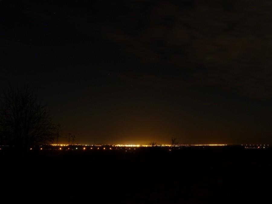 Nocny widok na Stryków