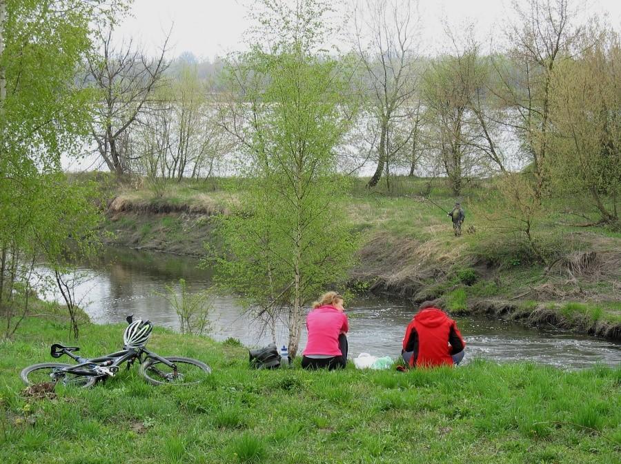 Przy ujściu Jeziorki do Wisły