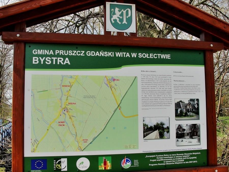 Jedziemy przez Sołectwo Bystra.