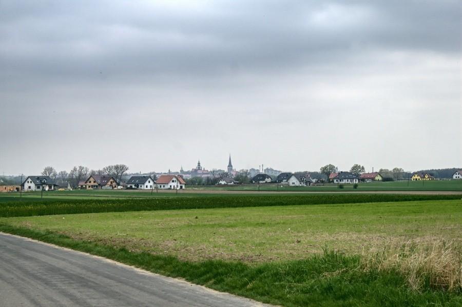panorama Stargardu z wzgórz za Strachocinem