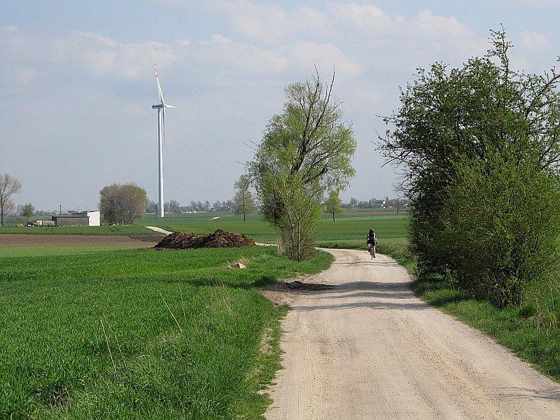 kolejny, choć krótki terenowy odcinek w okolicy Żnina