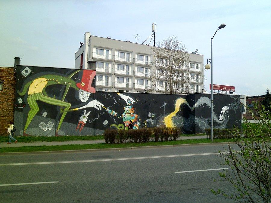 Trochę sztuki: Grafitii na ul. J. Dudy-Gracza