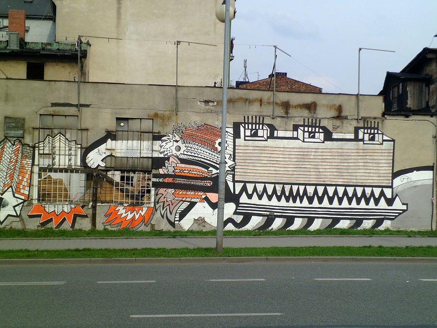Trochę sztuki: Grafitii na ul. J. Dudy-Gracza