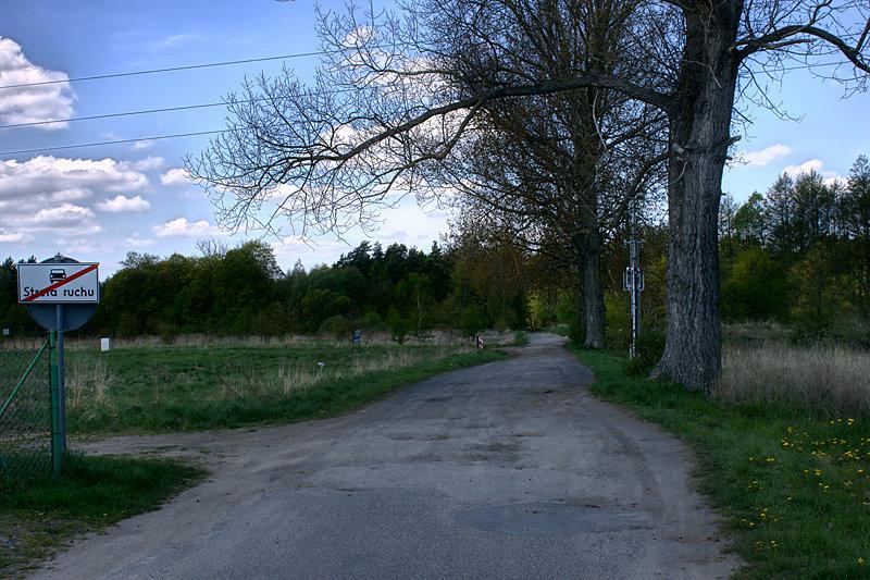 Kończy się ul. Reymonta dalej polna do Lubowa