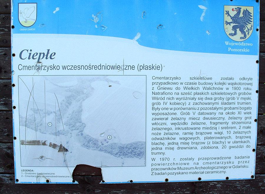 Informacja o cmentarzu wczesnośredniowiecznym