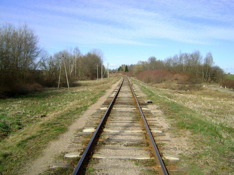 Szeroki tor w stronę Alytus w Simnas