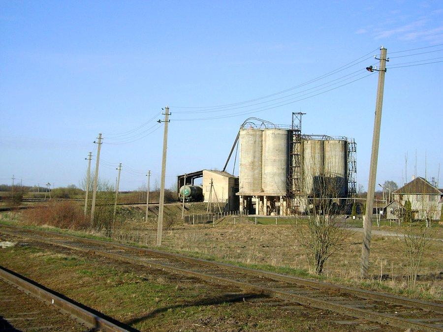 Widok na stację kolejową w Sestokai na Litwie