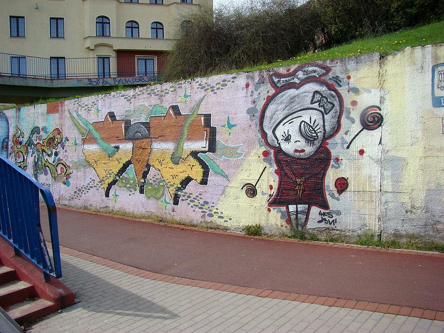 Wycieczka po Szczecinie w poszukiwaniu graffiti i murali. W pobliżu Trasy Zamkowej.4