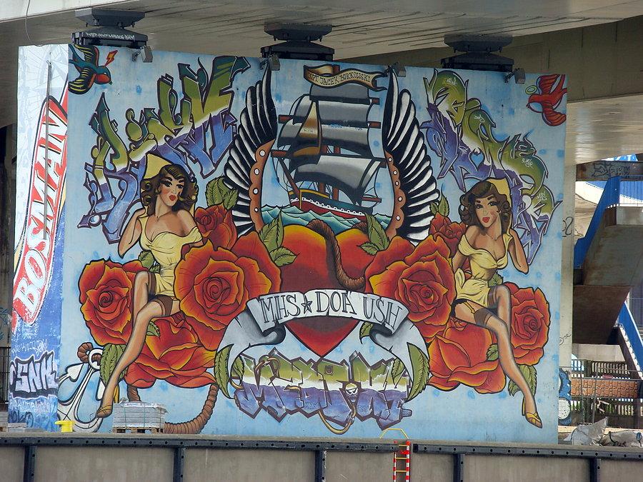 Wycieczka po Szczecinie w poszukiwaniu graffiti i murali. Pod Trasą Zamkową 6