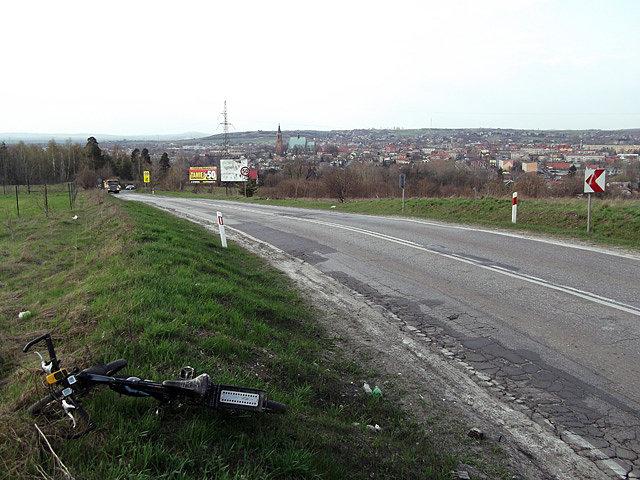 Wyjazd z Olkusza, naprawdę sporo górek było