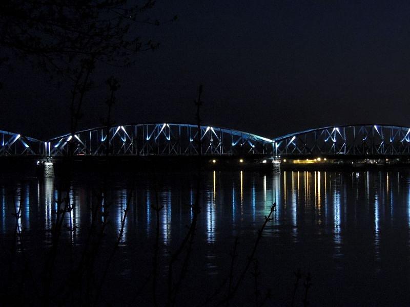 Most samochodowy, kolejowy niestety był nieoświtlony :(