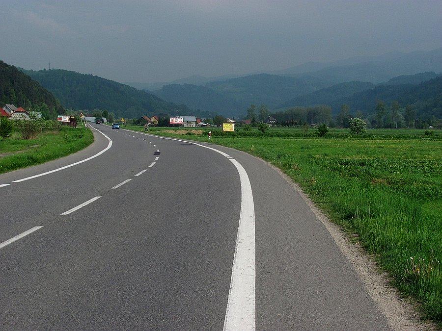 Płaskie odcinki za Łąckiem