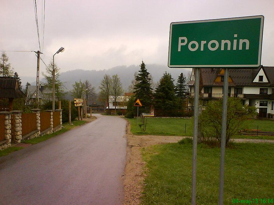 Poronin-Majerczykówka, wjazd od Murzasihla