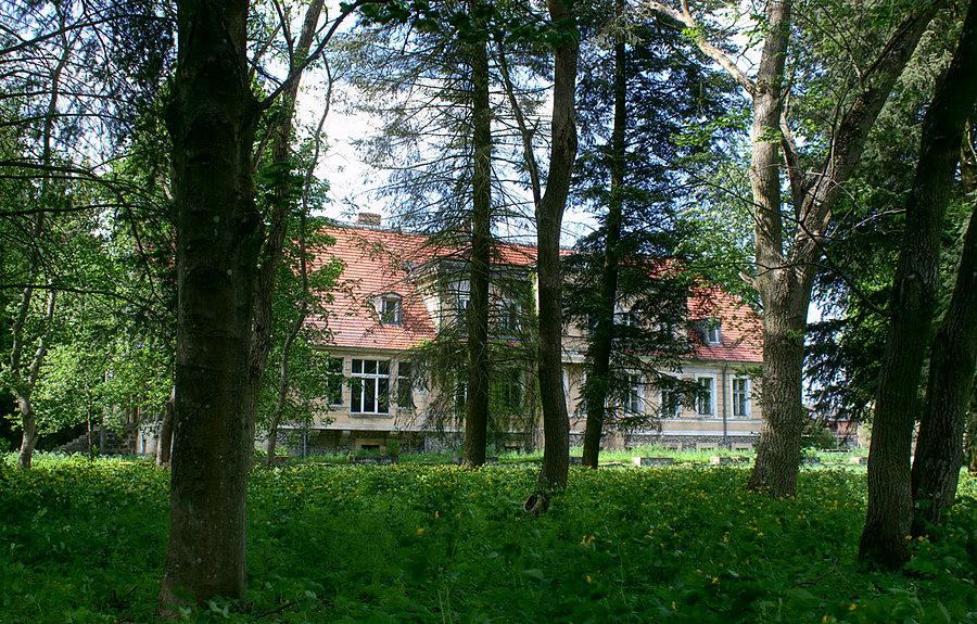 Elektryczny XIX-wieczny pałac w Barzkowicach