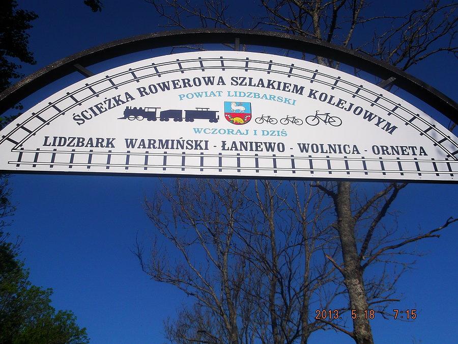 Super ścieżka rowerowa szlakiem kolejowym-Lidzbark W