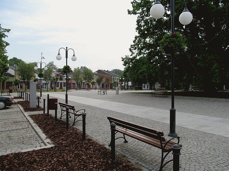 Głowno Plac Wolności z drugiej strony