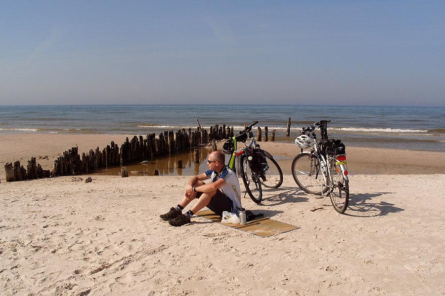 Plaża w Dębkach nad Morzem Bałtyckim