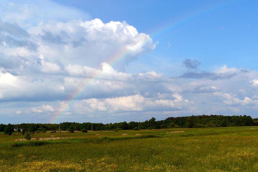 Tęcza nad Pilicą w okolicach Przedborza