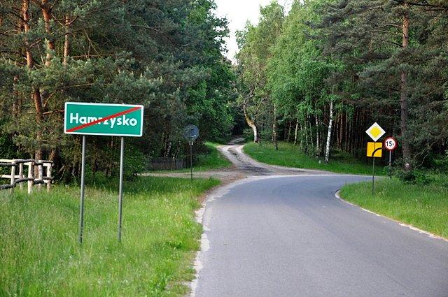Zjazd do Rezerwaru Wilcze Błoto