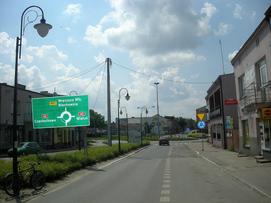 Kłobuck - w prawo na Wieluń