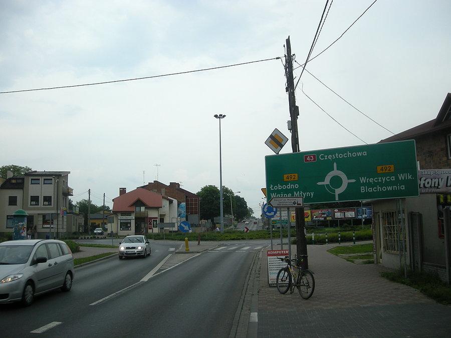 Rondo w Kłobucku. Jeśli na Kamyk to w lewo