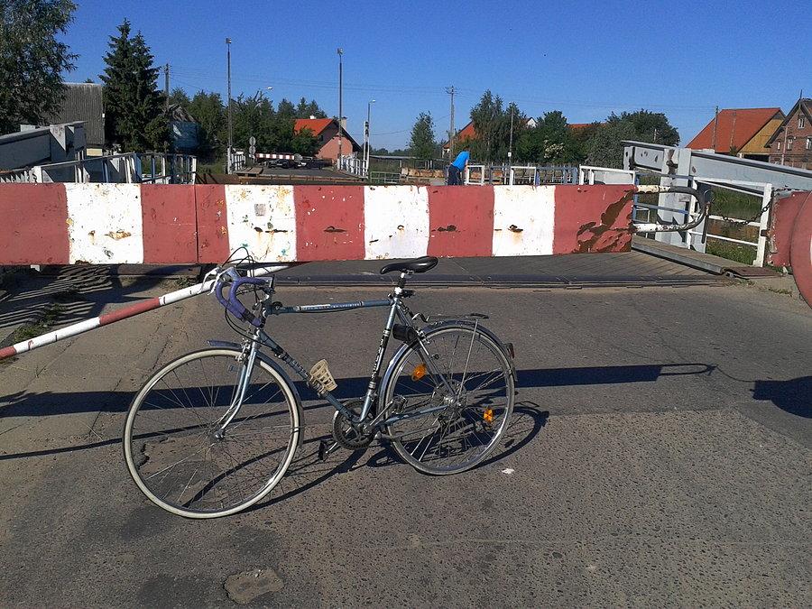 Nowakowo, otwarta przeprawa na Rzece Elblag