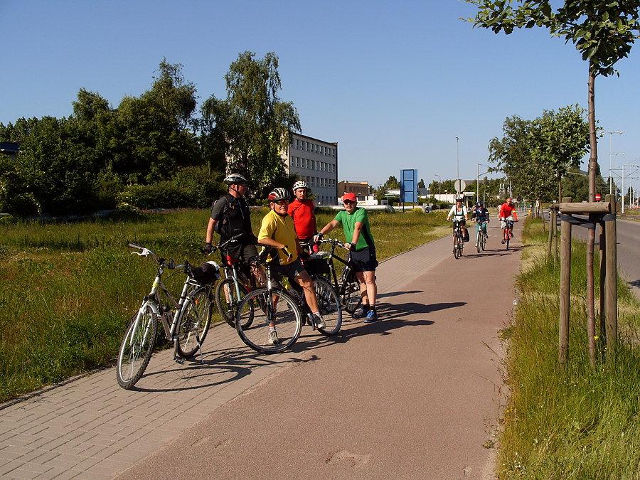 Ścieżka rowerowa na Marynarki Polskiej w Gdańsku