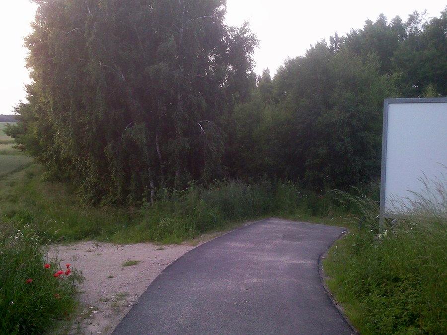 Koniec ścieżki po stronie niemieckiej
