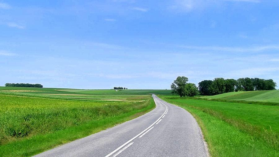 Droga z Pawłowa w kierunku Krowiarek