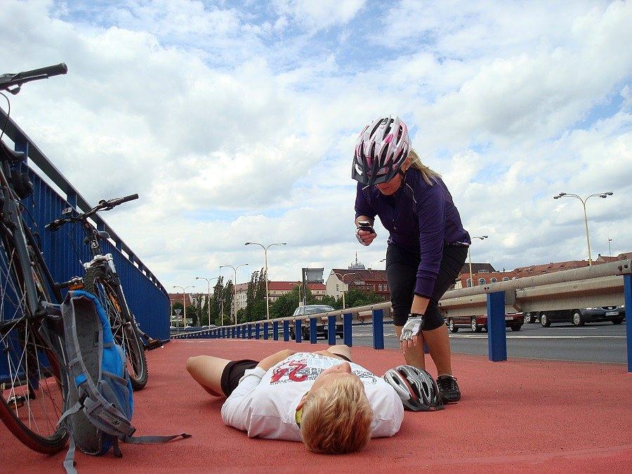 Szczecin - Trasa Zamkowa - odpoczynek syna