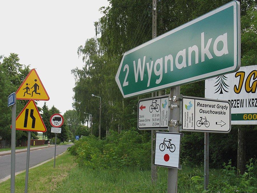 Początek szlaku rowerowego Kraina Jeziorki