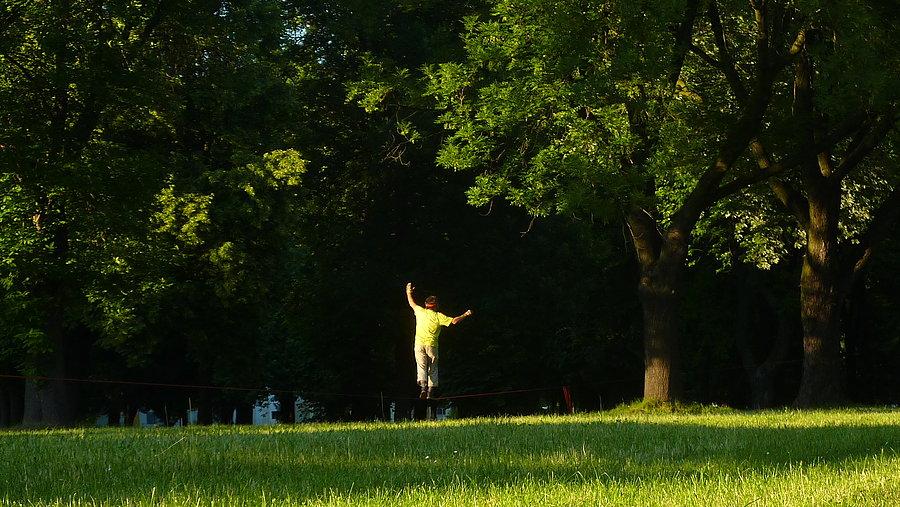 Johnny walks the line czyli slackline w wersji longline ;)