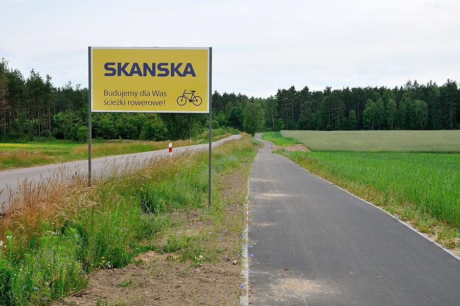 Ścieżka rowerowa z Wielkich Chełmów w kierunku Drzewicza