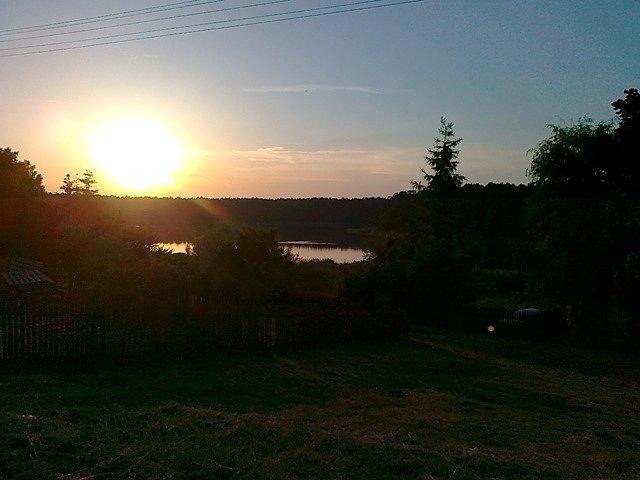 Jezioro Białe - zachód słońca