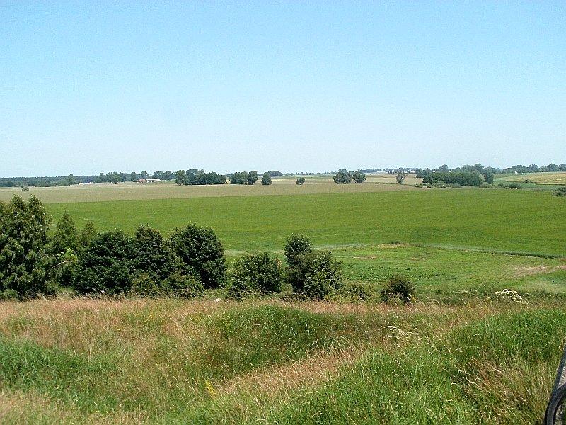 Widok ze wzgórza waliszewskiego na okolicę