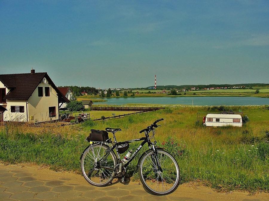 Popołudniowy wypad rowerowy. Krajobraz