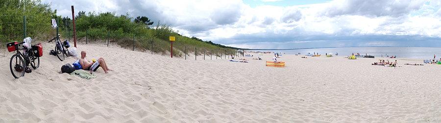 Na plaży w Międzyzdrojach. Znowu oddajemy się lenistwu :)