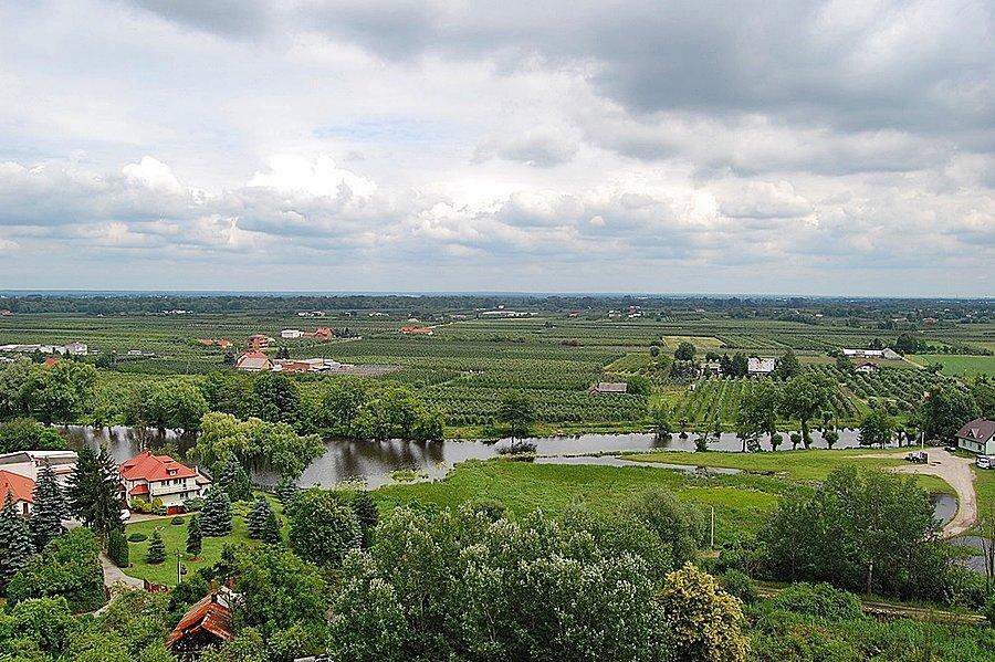 Widok z wieży zamkowej, Czersk