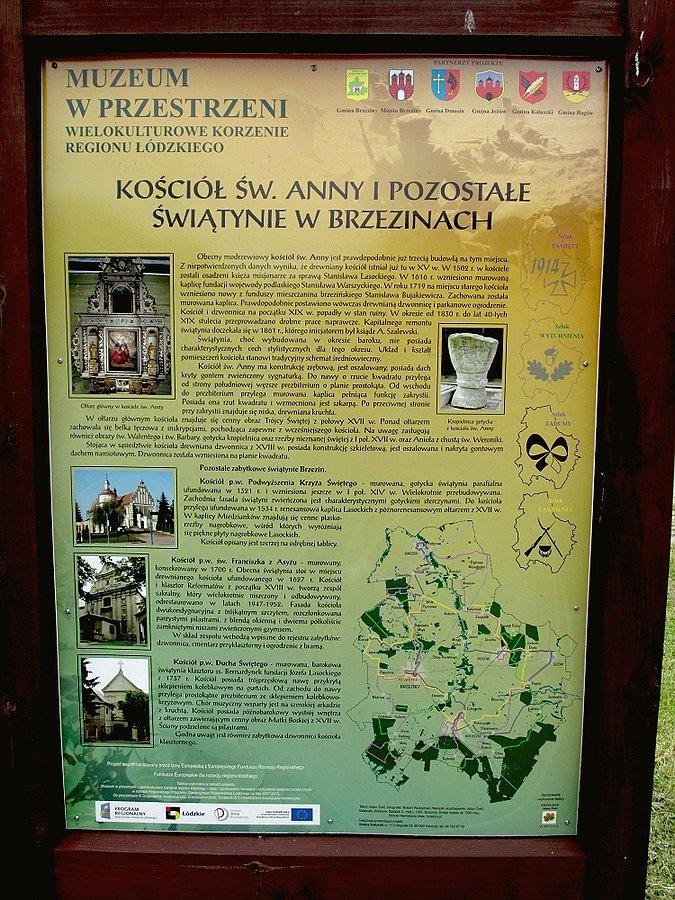 Brzeziny - tablica informacyjna Muzeum w Przestrzeni
