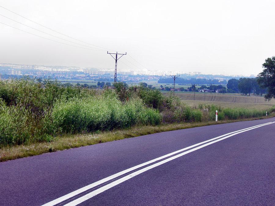 Panorama Szczecina - widok z drogi Warnik - Będargowo