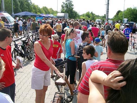 Przed nami ogonek rowerzystów