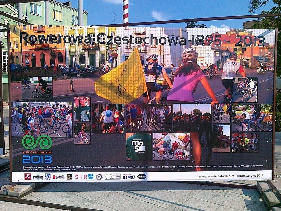 Bilboard wystawy "Rowerowa Częstochowa". Tu jestem raz ;)