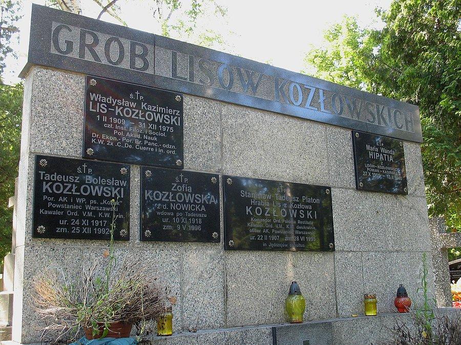 Cmentarz Skolimowski - kwatera Lisów Kozłowskich