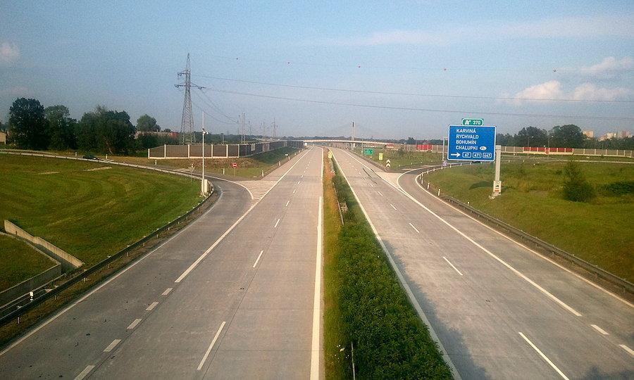 Czeska autostrada w kirunku Gliwicw okolicy Chalupek