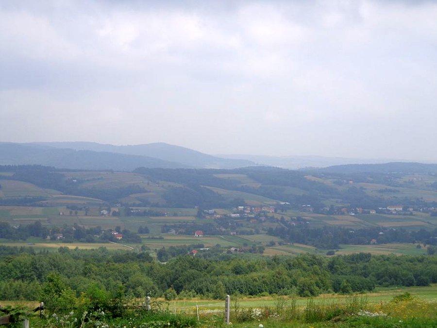 Widok ze stoku narciarskiego w Gogołowie