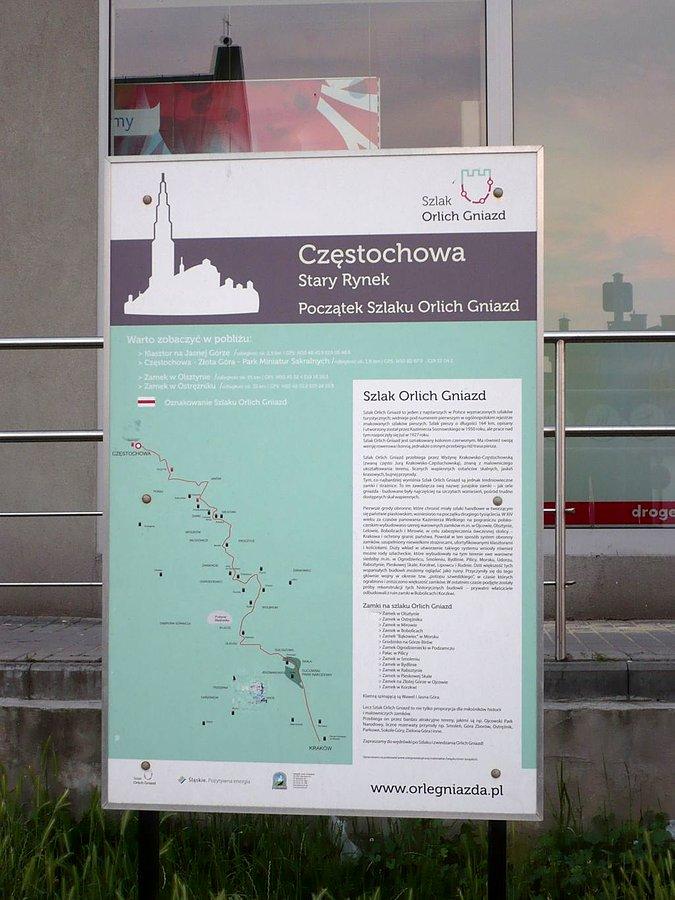 Początek Rowerowego Szlaku Orlich Gniazd