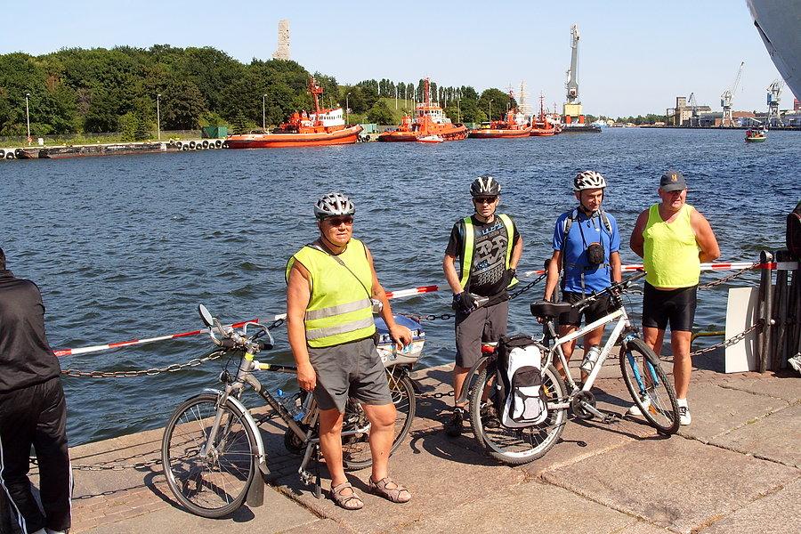 Rowerzyści w Nowym Porcie - Gdańsk