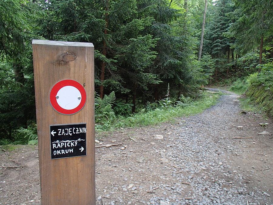 Oznaczenie na singlreku pod Smrekiem
