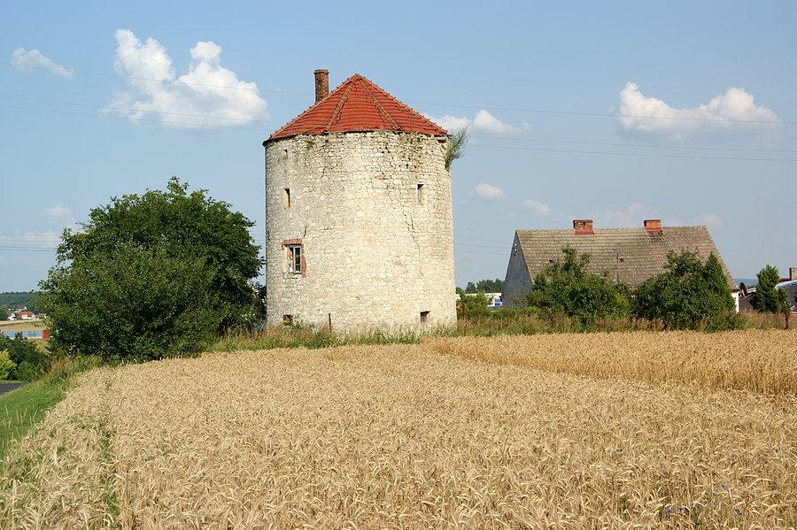 Młyn z kamienia wapiennego w Rogowie Opolskim