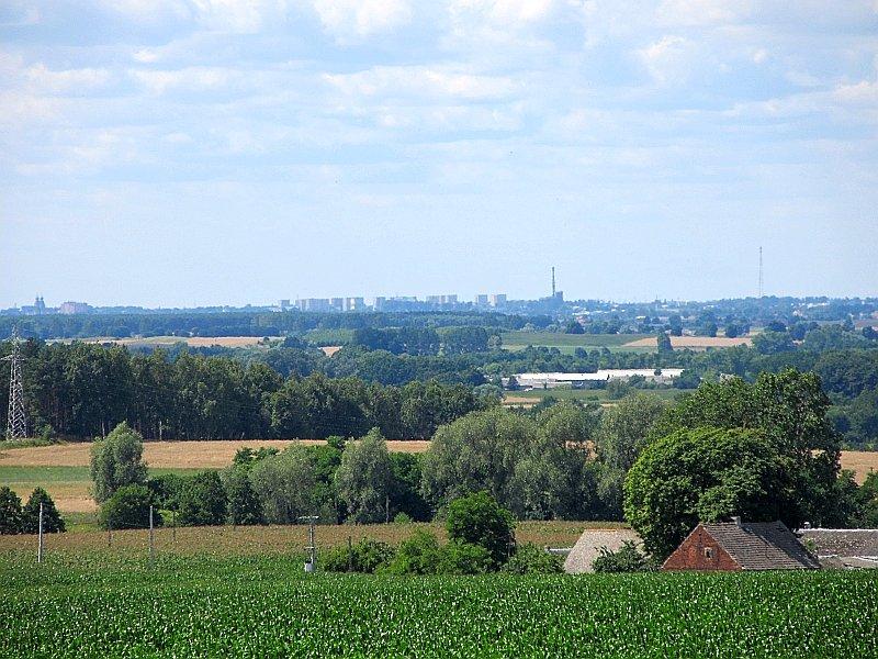 Widoki z Wału Wydartowskiego - Gniezno w oddali